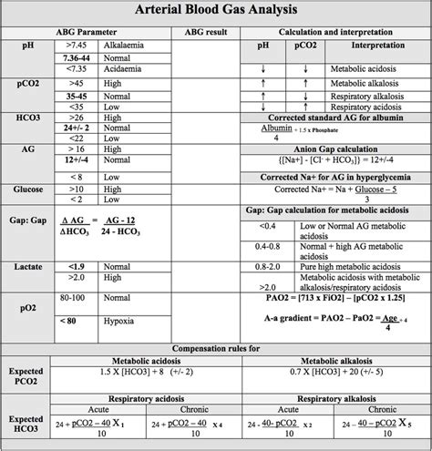 blood gas analysis test